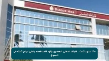 17% عائد ثابت.. البنك الأهلي المصري يقود المنافسة بأعلى أرباح ثابتة في السوق